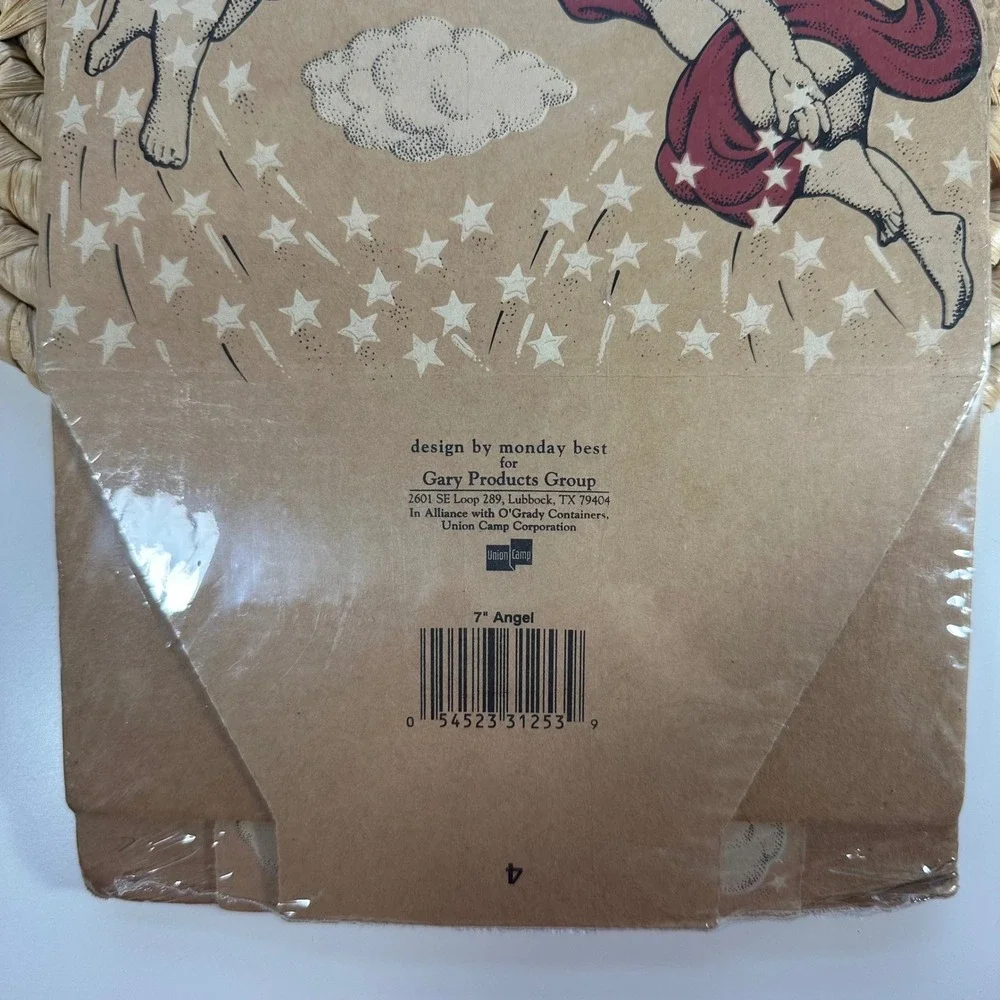 Fold N Go Gift Box Angel Design No Scissors or Tape Gift Tags Included